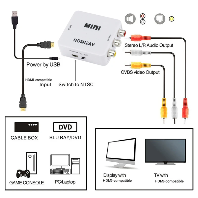 HDMI-compatible to RCA Convert - огляд і ціна Audio Splitter Y